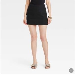 A New Day Black Satin Mini Skirt – Tailored Fit – Women’s 10